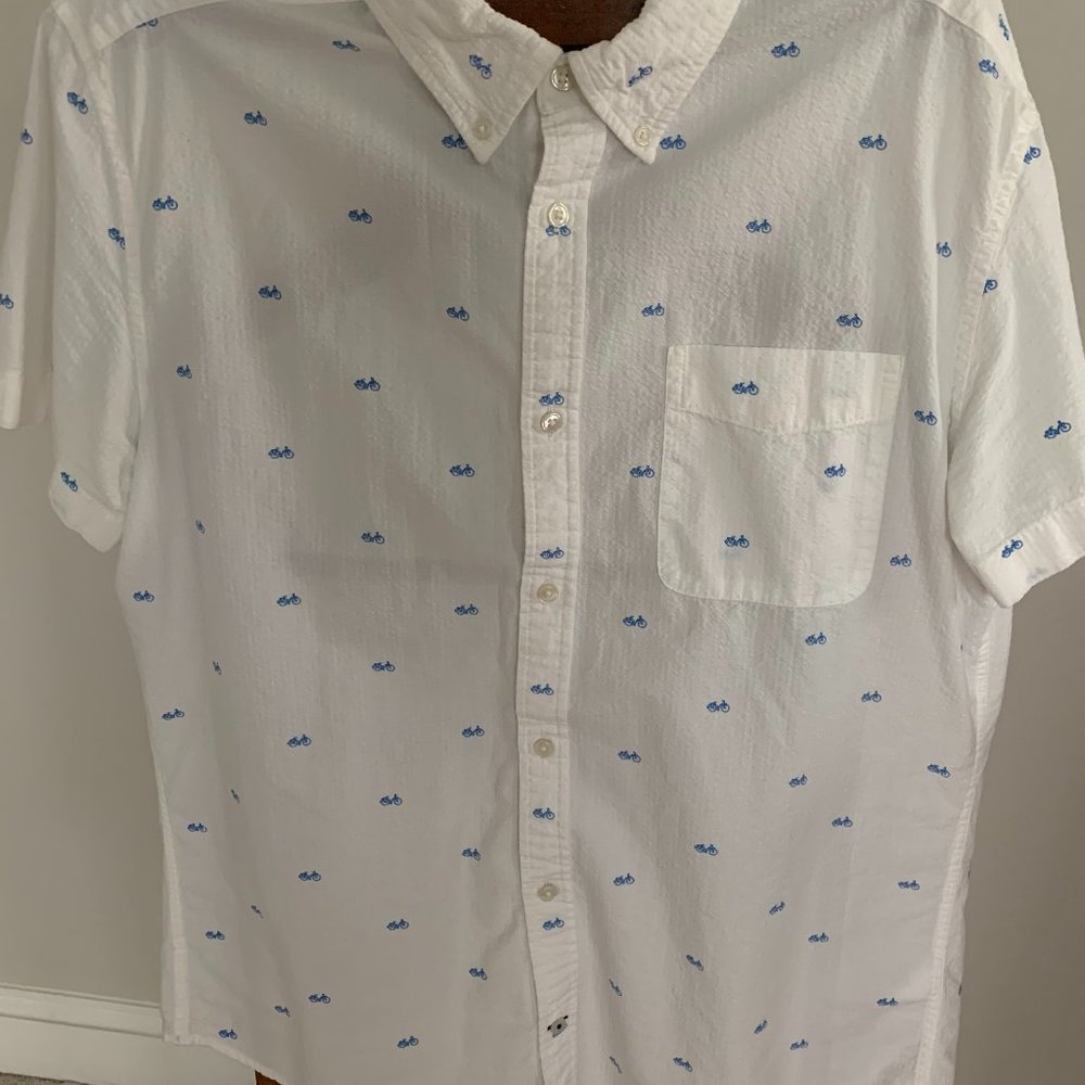 Men's XL Tommy Hilfiger White Shirt with Bicycles